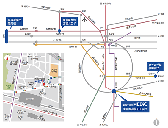MEDiCまでのアクセスマップ